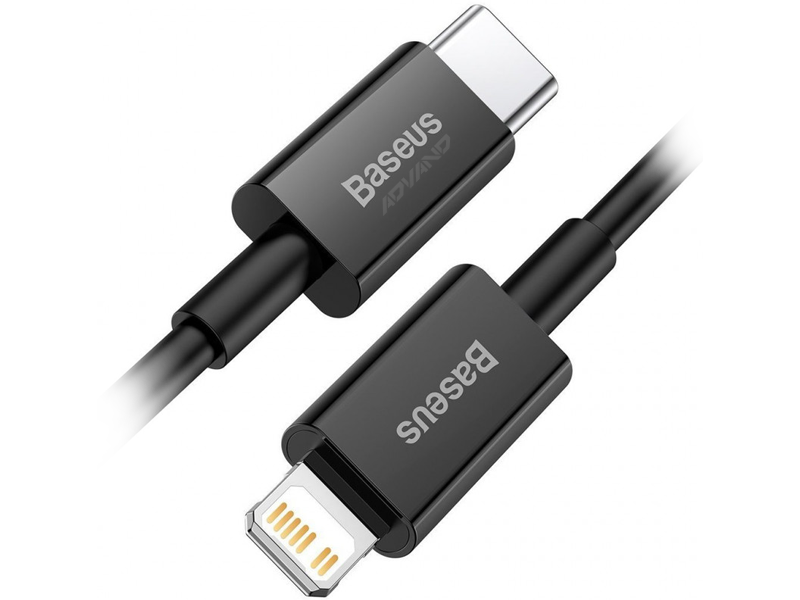 BASEUS Superior USB-C / Lightning kábel, 20 W, PD, 1 m, fekete